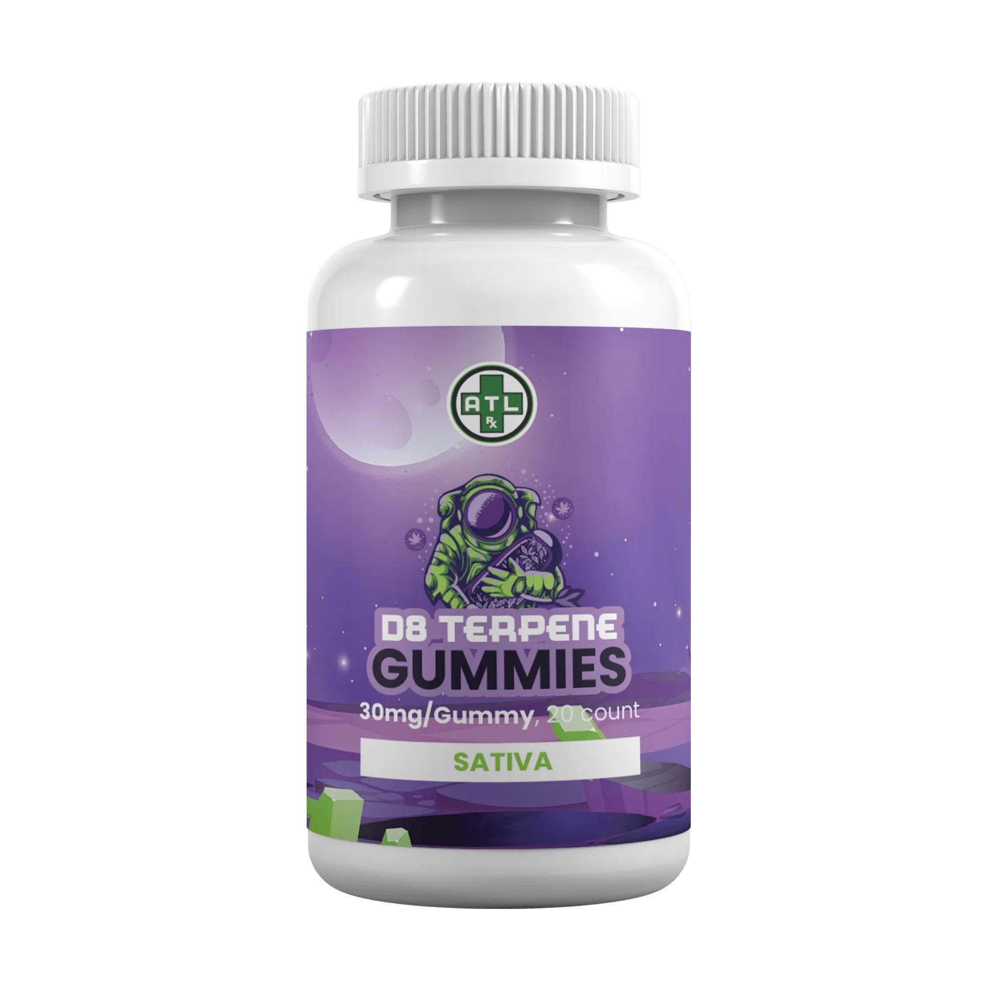 ATLRx Sativa D8 Terpene Gummies 30mg -- Lab Results