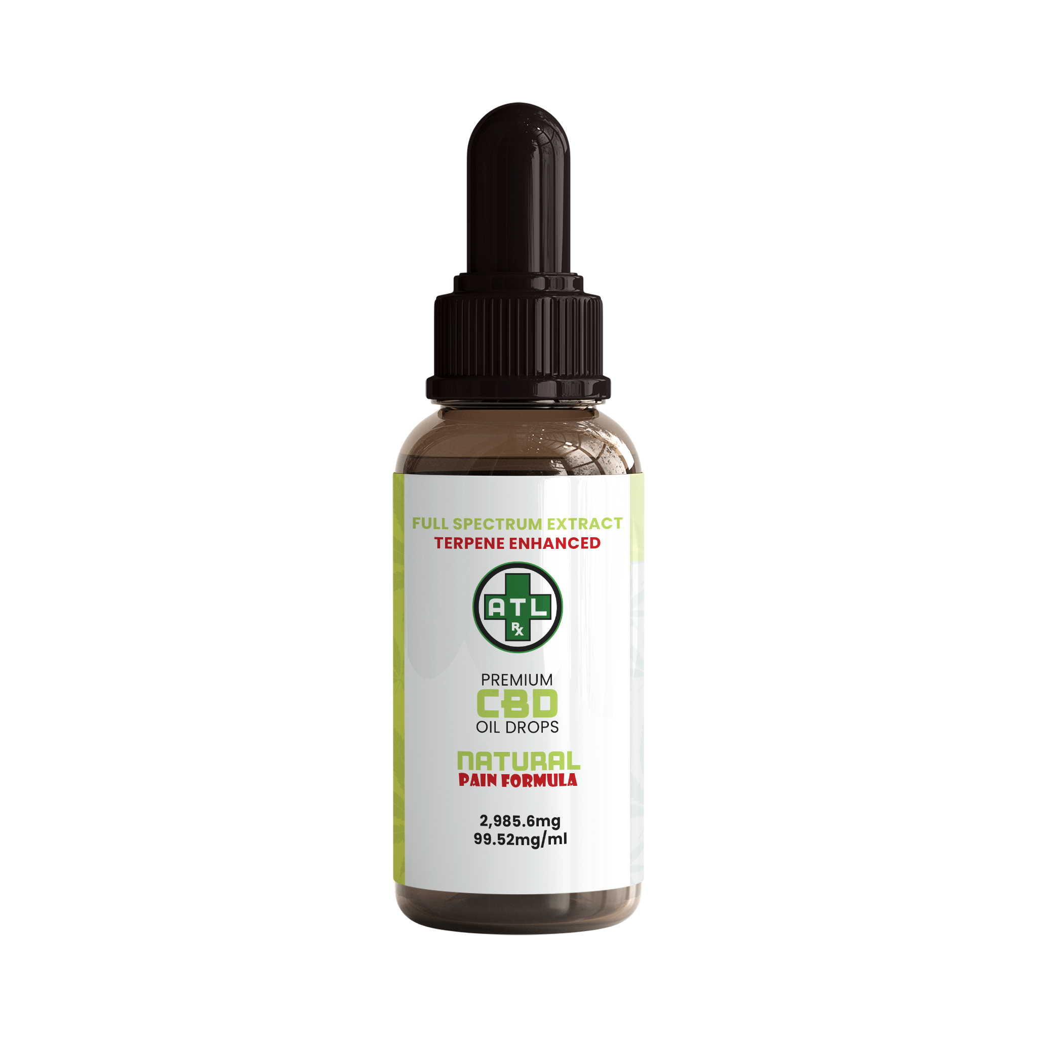 ATLRx Terpene Enhanced Natural Pain Formula CBD Oil Drop 2,985.6mg -- Lab Results