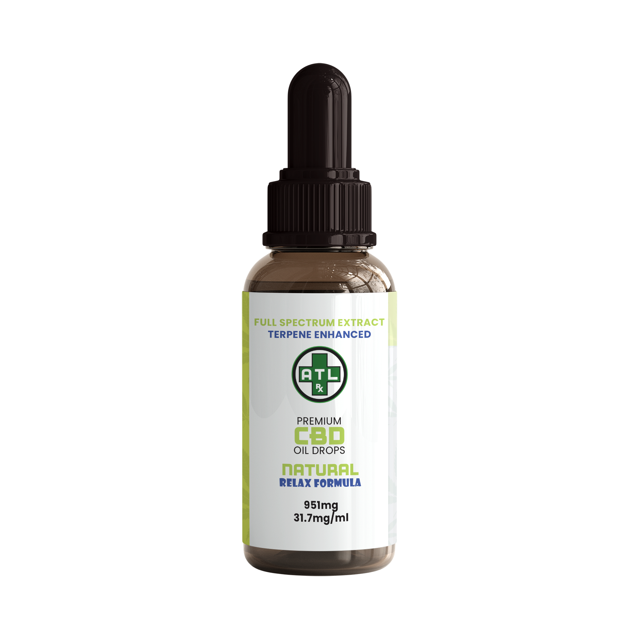 ATLRx Natural Relax Formula CBD Oil Drops 951mg -- Lab Results