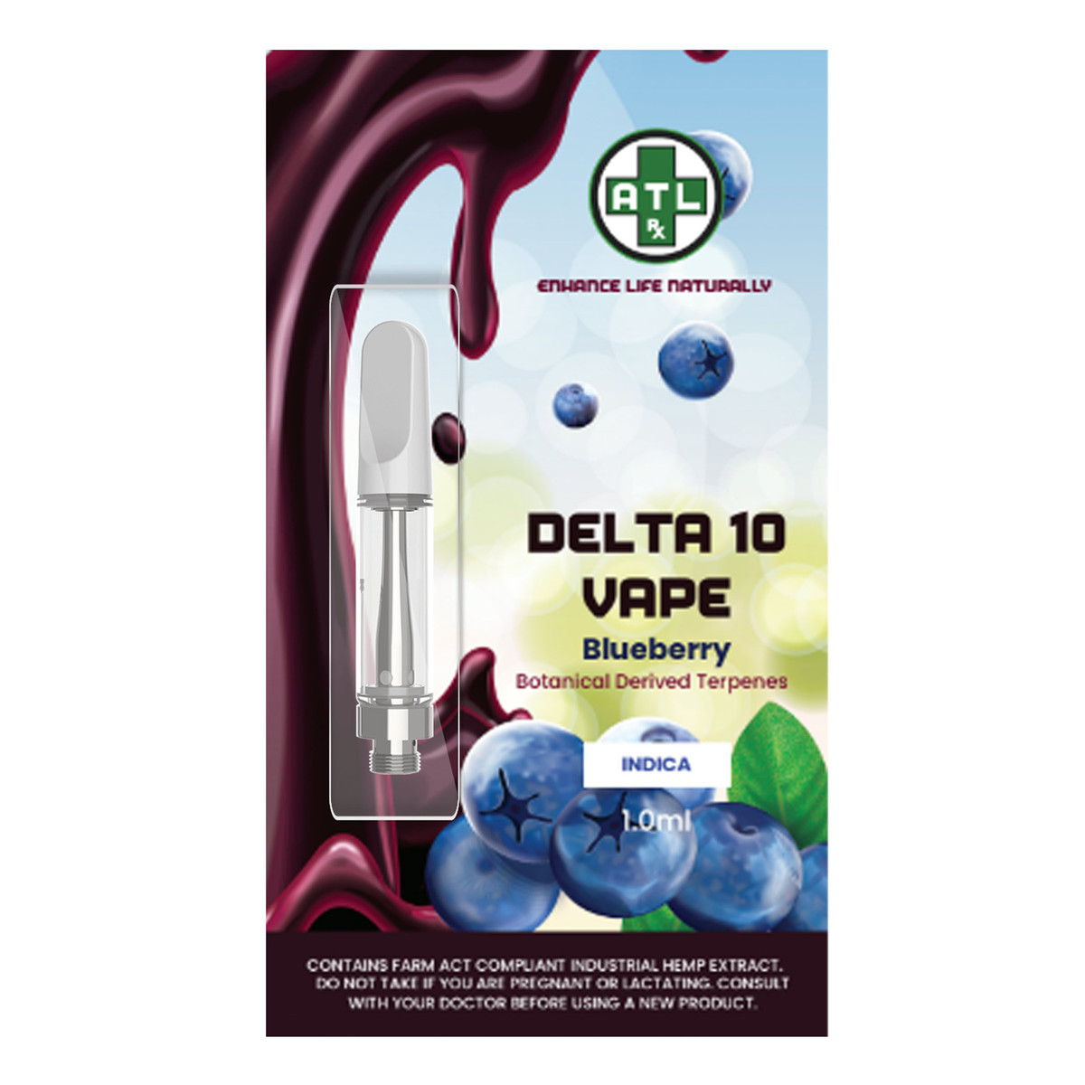 ATLRx Blueberry Delta 10 Vape 1ml